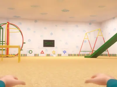 Squid Game environment - Honeycomb Low-poly 3D model