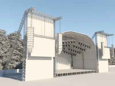 Festival Concert Stage 3D model