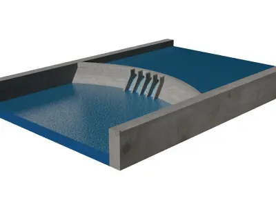 Dam 3D Model 3D model