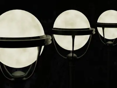 street light Low-poly 3D model