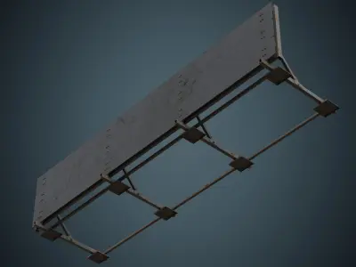 Traffic Barrier 5B Low-poly 3D model