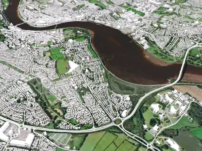Cityscape Londonderry Ireland 3D model
