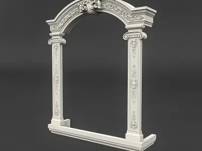 classic patterned window 01 3D model