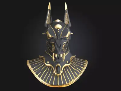 Anubis Guardian  Mythological Statue Model for Ancient 3D model