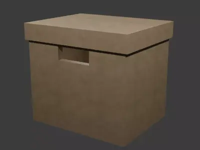 Realistic 3D Cardboard Box Texture
