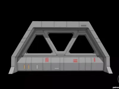 Star Wars Star Destroyer Bridge Windows Diorama for figures 3D print model