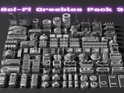 Sci-Fi Greebles Pack 3 3D model