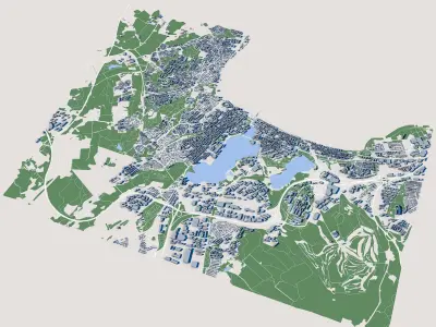 Jonkoping City in Sweden 3D model