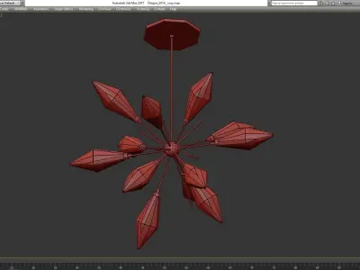 Hammerton Studio Rock Crystal Oval Starburst low poly 3d model Low-poly 3D model