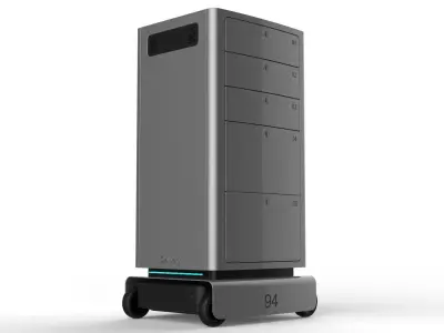 Generic Delivery Robot 01 5 Drawers 3D model