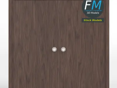 Double flush door 3D model