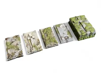 Gravestones 3D print model