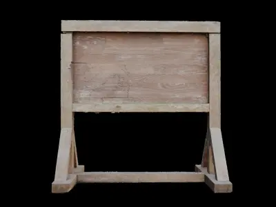 Beware of Falling Sign in Korea 3D model