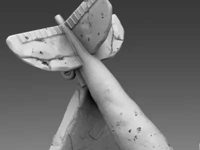 Plane crashed on house 3D print model