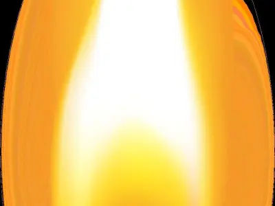 Glass and candle 3D model