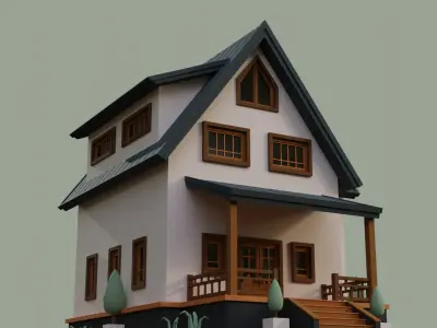 Low Ploy House III Low-poly 3D model