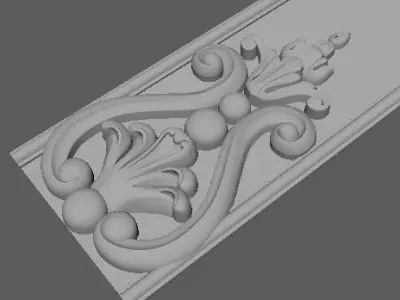 Central decor ornament for furniture 3D model 1111