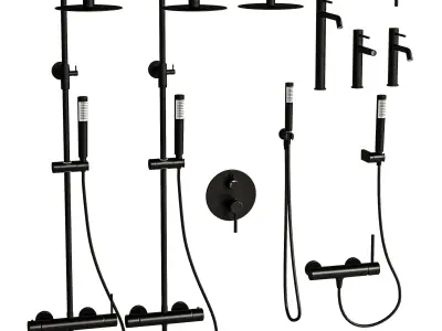 Bathroom Faucet Set 3D model