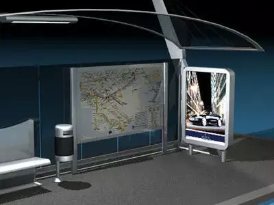Bus stop 3 3D model