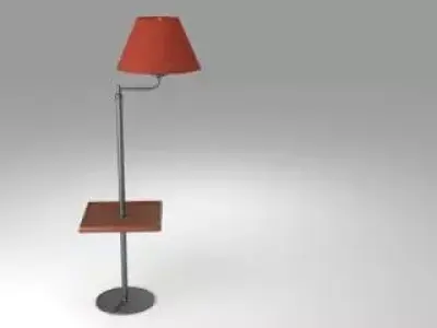 Living Room Lamp With Little Table Free 3D model