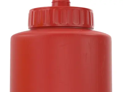 Mustard and Ketchup Bottles 3D model