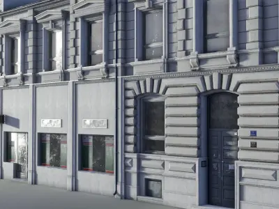 European Building 09 Low-poly 3D model