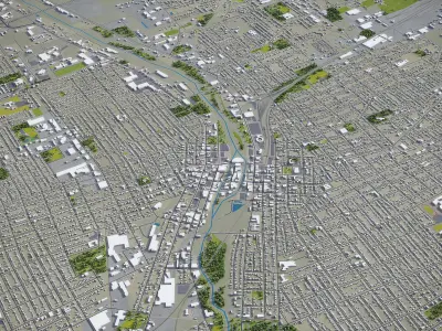 Aurora - City 3D Model Low-poly 3D model purchase