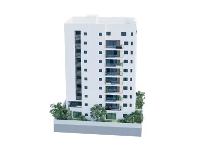 Residence Building 1 Low-poly 3D model