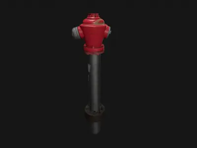 Fire Hydrant Low-poly 3D model