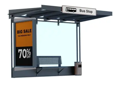 Bus stop 01 3D model