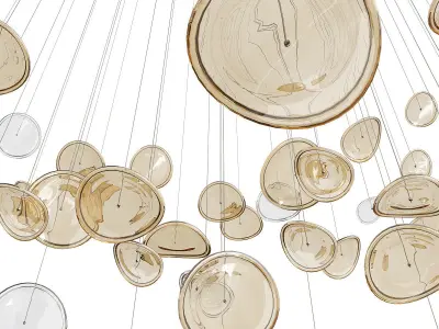 Chandelier drop Low-poly 3D model