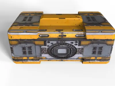 Sci Fi Box 02 Low-poly 3D model