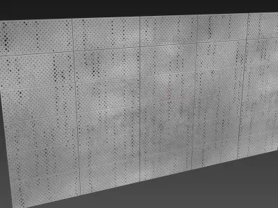 perforated metal panel 29 3D model