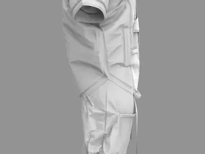 Cyberpunk Costume - Marvelous Designer  3D model