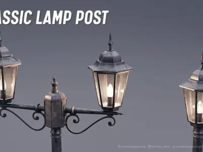 Classic LampPost - 3D model 3D model