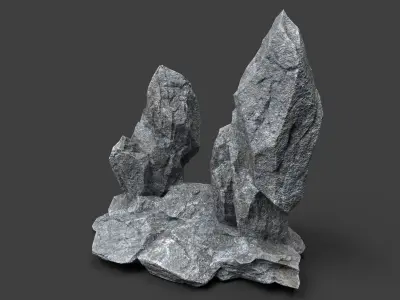 Rock 5-3 Low-poly 3D model