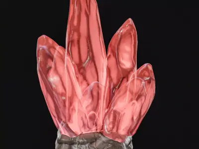 Magic Crystal Stones Pack Low-poly 3D model