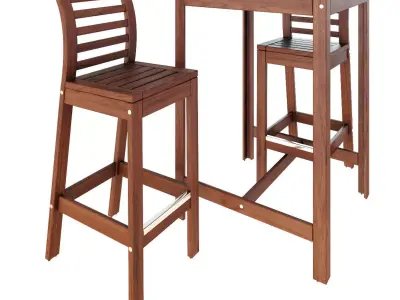 APPLARO table and chairs 3D model