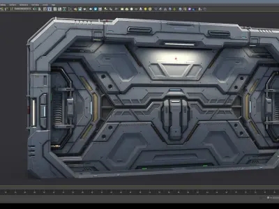 Sci-Fi Door Kit Vol 01-Type A-PBR Low-poly 3D model