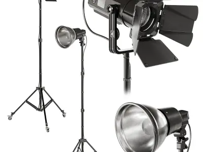 A set of equipment for a photo studio 3D model