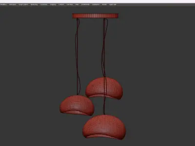 Khmara Rough Combination Chandelier B Low-poly 3D model
