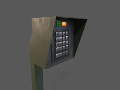Access control panel  Low-poly 3D model