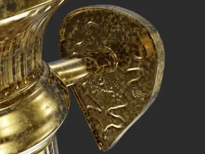 Medieval torch 3D model