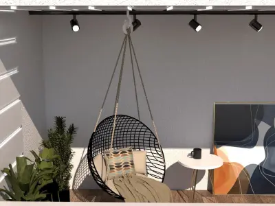 modern balcony 3D model