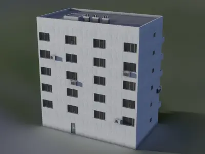 European Building 11 Low-poly 3D model