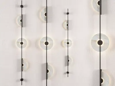 Alabaster Wall Sconce Black 3D model