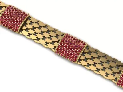 FANCY DIAMOND BRACELET JEWELRY 3D print model