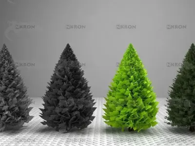 Christmas tree collection 3D model
