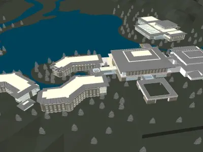vacation spot-Resort-Fashion Leisure Hotel-095 3D model