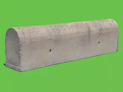 Concrete Road Barrier 3D model